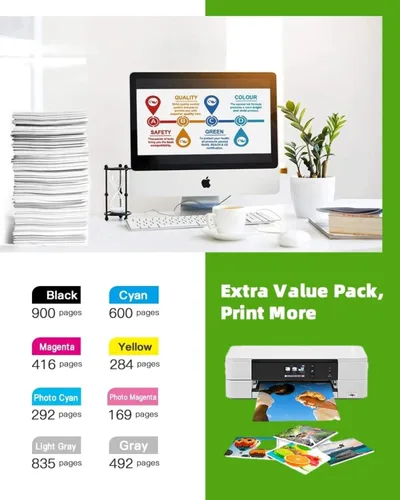 Vista 4 de NEXTPAGE CLI 42 Cartuchos de tinta compatibles con Canon CLI-42 CLI42 Uso con impresora Pro-100 Pro 100 inyección de tinta profesional PIXMA PRO-100