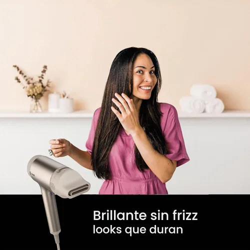 Vista 7 de Shark HD113BRN HyperAIR - Secador de pelo de secado rápido con concentrador IQ 2 en 1 y accesorios de difusor de definición de rizos, preajustes