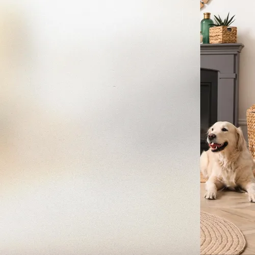 Vista 17 de HIDBEA Película de Privacidad para Ventana, Película Decorativa de Adhesión Estática, Película Esmerilada No Adhesiva con Control de Calor y Bloqueo