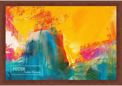 Vista 13 de Poster Palooza 3x3 Inch Traditional Walnut Complete Wood Square Picture Frame with UV Acrylic Plexiglass, Foam Board Backing & Hardware Included