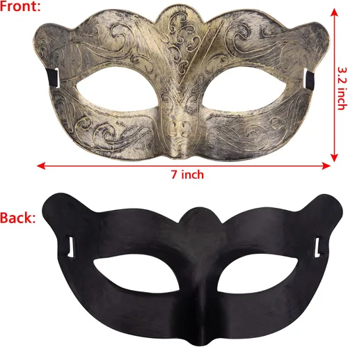 Vista 2 de FEQO 40 máscaras de mascarada, máscaras antiguas vintage venecianas