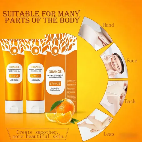 Vista 6 de Gel exfoliante naranja, exfoliante de gel limpiador 2026, exfoliante para pelar poros de naranja, limpieza profunda de los poros, elimina puntos
