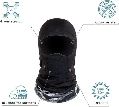 Vista 3 de Turtle Fur quattroClava with Storm Flap Comfort Shell Performance Balaclava