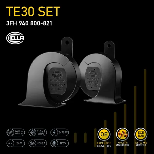 Vista 58 de HELLA 012010971 Kit de Bocina de Trompeta Negra de 12V (Ajuste Universal - Paquete Blíster)