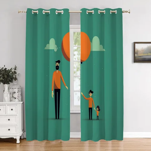 Vista 105 de Cortinas opacas de poliéster multicapa para cafetería, con diseño de diamantes, 2 unidades, 26 x 24 pulgadas