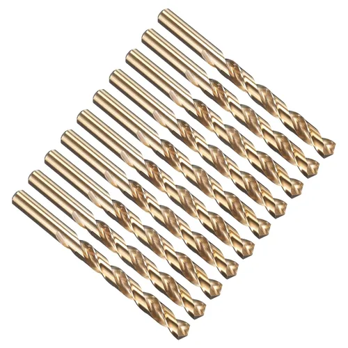 Vista 114 de PATIKIL Broca Jobber de 0.039 in, vástago recto M35 cobalto 5% acero de alta velocidad 135° acabado dorado para metal duro de acero inoxidable - 2