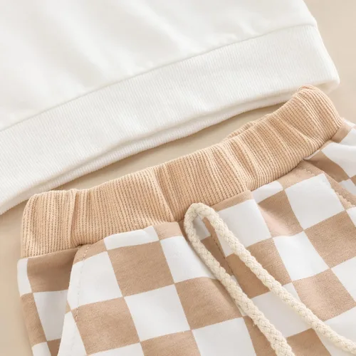 Vista 4 de Ropa de otoño e invierno para bebé, bebé, niña, sudadera con letras, camiseta de manga larga, pantalones deportivos
