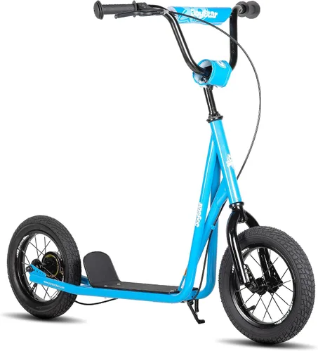 Vista 12 de JOYSTAR Patinete para niños de 5 a 9 años de edad, ruedas grandes de 12 pulgadas para niños, adolescentes y adultos, freno trasero y manubrio