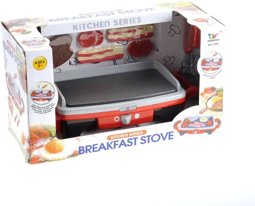 Vista 8 de PowerTRC Breakfast - Juego de parrilla de juguete para niños de 4 a 8 años, juguetes de cocina, juego de parrilla para niños, parrilla de barbacoa