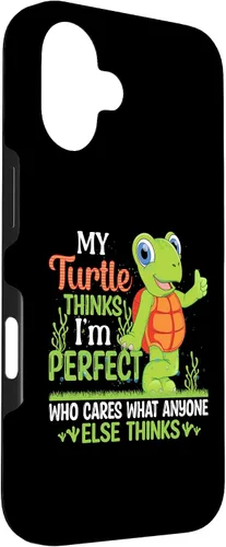 Vista 3 de My Turtle Thinks I'm Perfect Who Cares What Tortoise Case for iPhone 16
