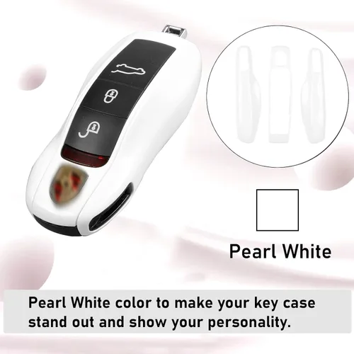 Vista 6 de Jaronx Funda compatible con llavero Porsche para Cayenne Panamera Macan 911