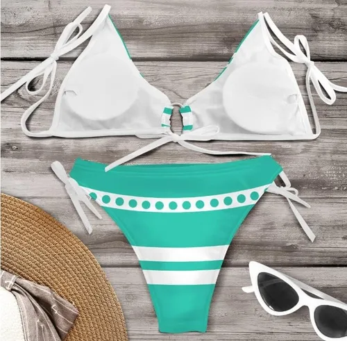 Vista 3 de Bikini de cosplay de Nami + tatuaje, conjunto de bikini de cosplay de anime Nami