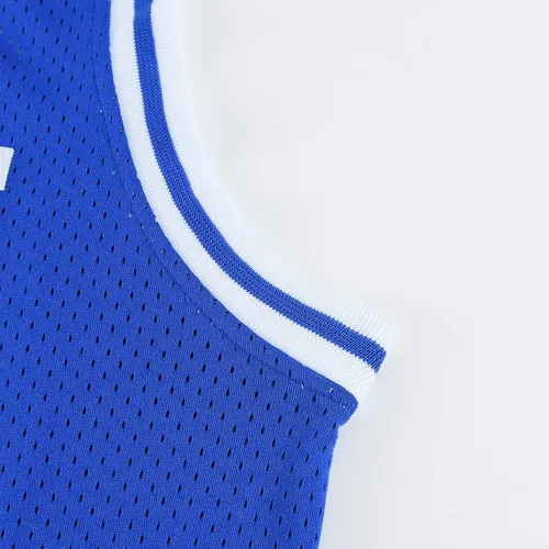 Vista 7 de Mens Lincoln #34 Jesus Shuttlesworth High School Movie Basketball Jersey for Adult WhiteBlue