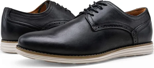 Vista 4 de Vostey Zapatos de vestir para hombre, zapatos de vestir casuales de cuero para hombres, zapatos Oxford de negocios de cuero para hombres