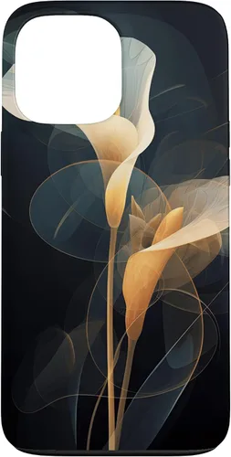 Vista 24 de Elegant Minimalist Calla Lily Abstract Dots Lines Background Case for iPhone 16