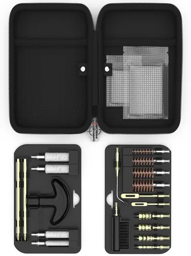Vista 9 de Kit de limpieza de pistola compacto - Jags de latón - Revólver de pistola de calibre .22 0.354 in 357 .38 .380 .40 0.394 in .44 y .45 Calibre