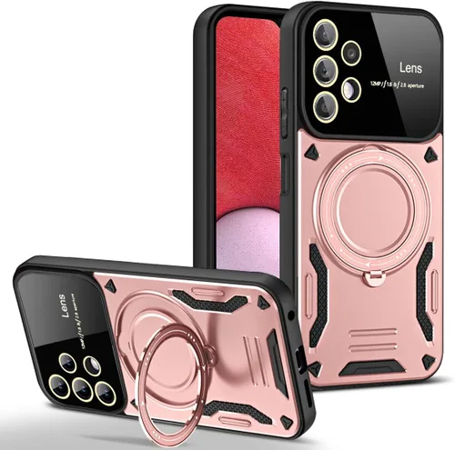 Vista 8 de Funda para Samsung Galaxy A13 5G / A04 / A04S con protector de lente de cámara, protección contra caídas de grado militar a prueba de golpes