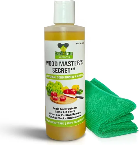 Vista 6 de Wood Master's Secret - Tabla de cortar no tóxica, apta para alimentos, acondicionador y sellador. Supera las regulaciones de superficies de contacto