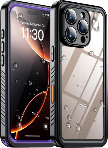 Vista 23 de Funda impermeable para iPhone 12, impermeable, antideslizante, a prueba de golpes, para iPhone 12, color negro