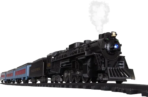 Vista 3 de Lionel El Expreso Polar Juego de Tren Batería Escala O con Control Remoto, Locomotora, Vagones de Tren y Pista con Sonidos Auténticos de Tren, Luces