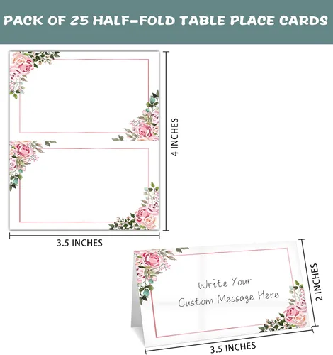 Vista 2 de Juego de 25 tarjetas de mesa estilo tienda de campaña, estilo bohemio, color rosa rubor, tarjetas de identificación editables para asientos de mesa