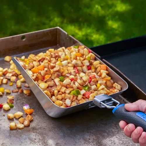 Vista 2 de Razor Plancha de Alimentos, Plancha Multiuso de Acero Inoxidable, Mover Alimentos, Cuchara Extra Grande para Comidas a Granel, Vegetales