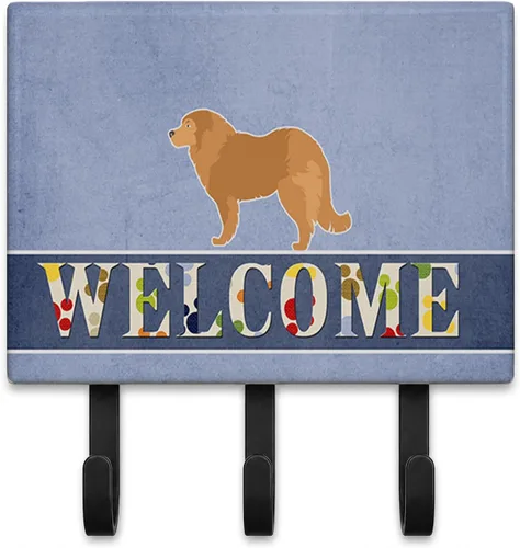 Vista 31 de Caroline's Treasures Afghan Hound - Gancho de pared de bienvenida, triple, multicolor Afghan Hound Welcome artwork on ceramic tile with three