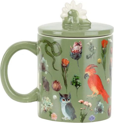 Vista 6 de Silver Buffalo Harry Potter Fantasy Floral Taza de cerámica de 18 onzas estándar