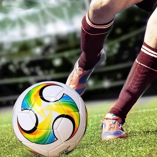 Vista 5 de Balón de fútbol ABAJI tamaño 3, 4, 5 para niños, niños pequeños, juguete, regalo, patrón colorido, práctica, entrenamiento, para niños y niñas