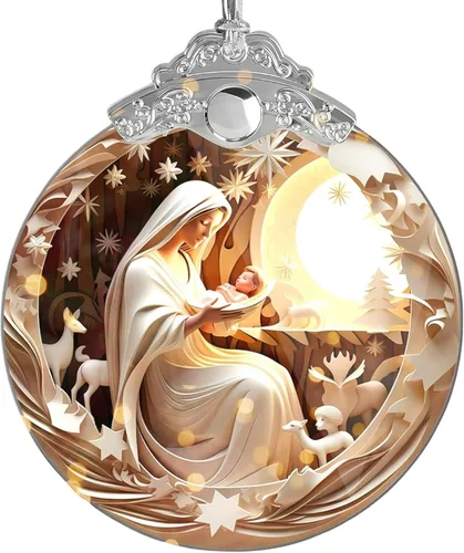 Vista 21 de Adornos de Navidad cardenales, adorno cardenal, simbolizando amor y memoria, elegante regalo de recuerdo navideño para familiares y amigos