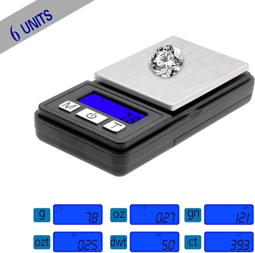 Vista 3 de Fuzion Ultra Mini Scale, 1000g x 0.1g Digital Pocket Scale, Grams and Oz 6 Units, Gram Scale with LCD Display, Tare