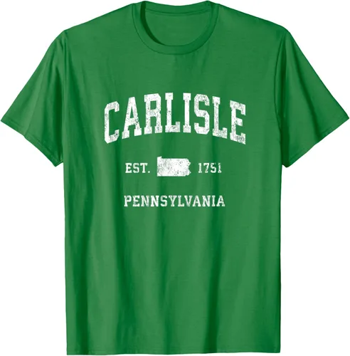 Vista 4 de Carlisle Pennsylvania PA - Camiseta deportiva vintage con diseño deportivo, Negro, S