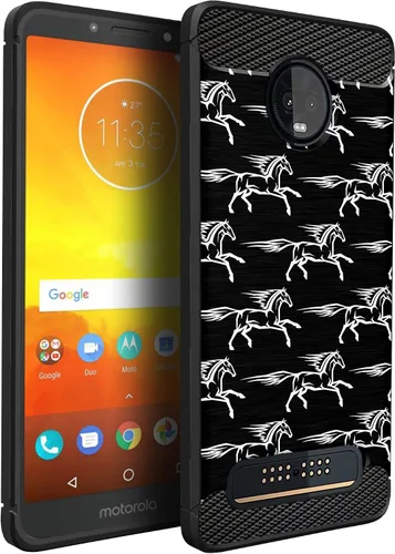 Vista 23 de CasesOnDeck Funda compatible con [Motorola Moto Z3 Play Moto Z3] Moto Z3 Design, funda delgada negra flexible y elegante protección contra golpes