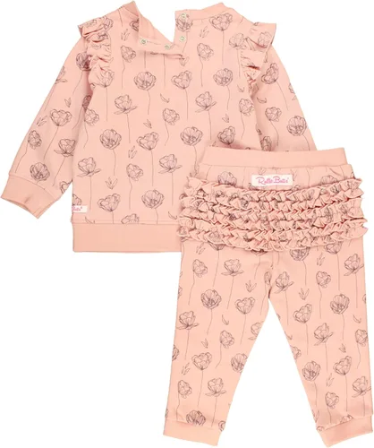 Vista 2 de RuffleButts Conjunto deportivo para bebéniña pequeña