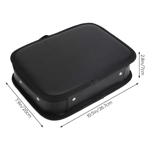 Vista 3 de Segbeauty Bolsa de herramientas de peluquería, estuche de transporte de maquillaje de viaje de piel sintética, kit de aseo de corte para peluquería