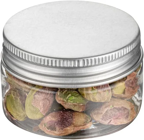 Vista 20 de Restaurantware RW Base Tarros de caramelo de 1 onza 10 recipientes de almacenamiento de cocina duraderos – Tarros redondos herméticos de plástico