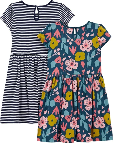 Vista 20 de Simple Joys by Carter's - Conjunto de vestido de manga corta y sin mangas para niña, paquete de 2