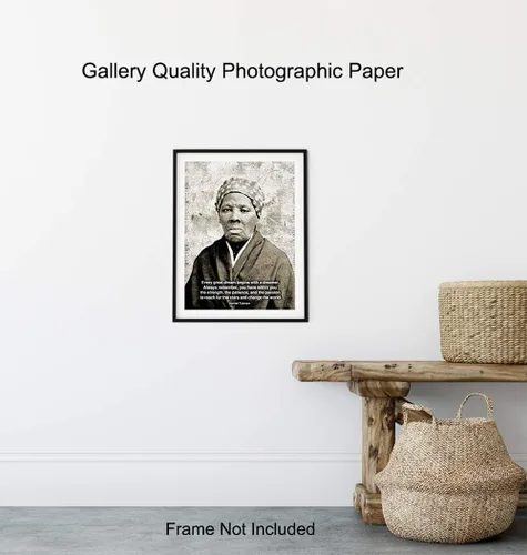 Vista 8 de Impresión artística negra de derechos civiles afroamericanos, cita motivacional de Harriet Tubman, decoración del hogar u oficina, regalo inspirador