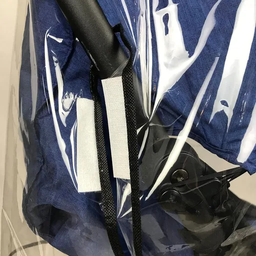 Vista 8 de Funda de lluvia universal para cochecito de bebé, cochecito de viaje compacto, impermeable, nieve, viento, protección contra el clima, EVA de grado