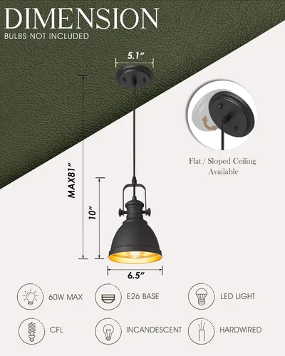 Vista 3 de Lámpara colgante moderna, juego de 2 lámparas colgantes, 3 luces montadas en la pared sobre el espejo