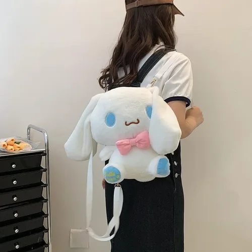 Vista 2 de Mxcostume Linda mochila de peluche de dibujos animados Anime Cinnamoroll Dog Kawaii Bag, Style-2, Mochila de felpa