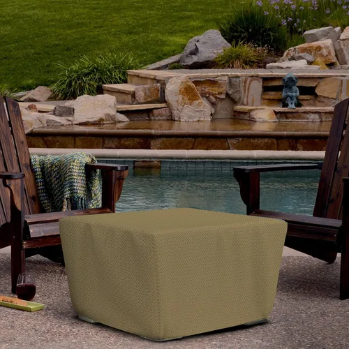 Vista 5 de Covers & all Funda cuadrada para hoguera con elástico, tela transpirable Duro Pro no tejida de 160 GSM, impermeable, resistente a los rayos UV y a