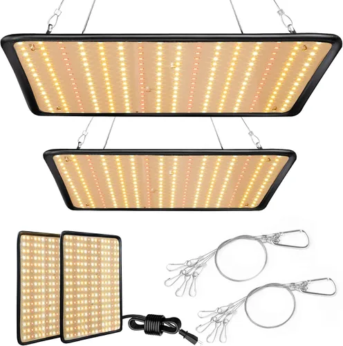 Vista 7 de Luz de cultivo para plantas de interior - SERWING Luz de cultivo LED de 200W de espectro completo, lámpara de cultivo de plantas para cultivo