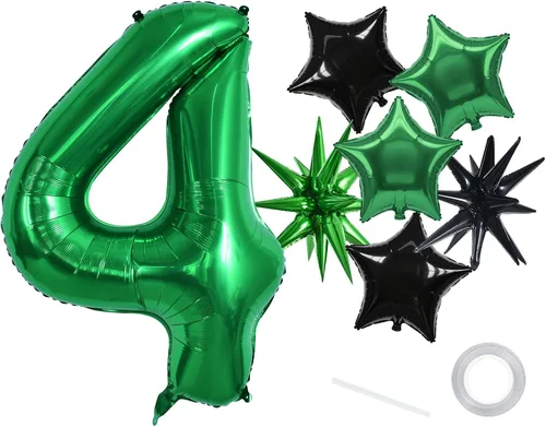 Vista 20 de Globos de números grandes, negros, de 40 pulgadas