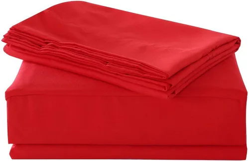 Vista 36 de Juego de sábanas de 1500 TC 100% algodón Pima (4 piezas, 1 ajustable, 1 plano, 2 fundas de almohada)