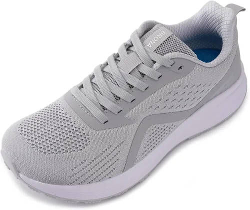 Vista 12 de BRONAX Zapatos de correr anchos acolchados y de soporte para carretera para hombre Puntera ancha Suela de goma Negro