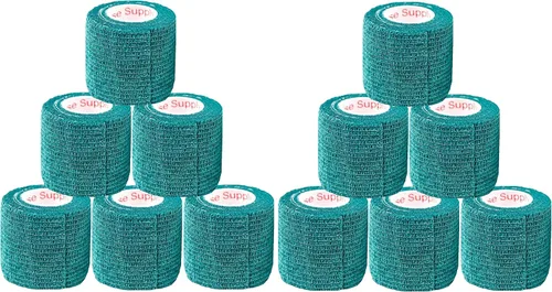 Vista 52 de Cinta adhesiva para veterinarios (negro) (paquete de 2) (2 pulgadas x 15 pies), autoadhesiva, adherente, cohesiva, flexible, autoadhesiva, rollo