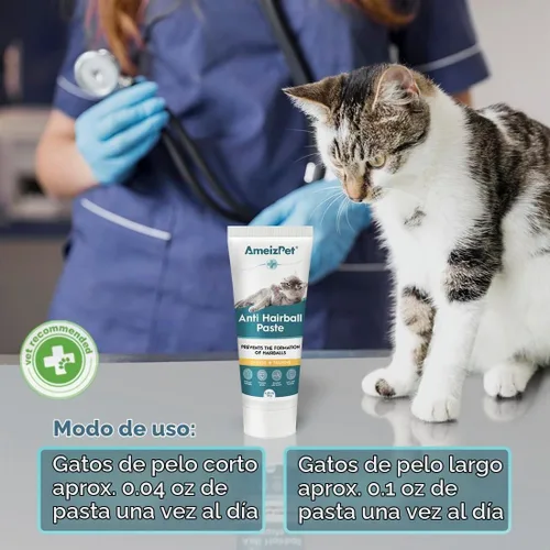 Vista 4 de AmeizPet - Remedio para bolas de pelo para gatos, sabor a queso, 4.23 onzas (4.23 oz)