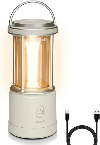 Vista 10 de Lepro Linterna LED recargable de 2000 lúmenes, luz impermeable para tienda de campaña con 5 modos de luz, esenciales para camping, linterna portátil