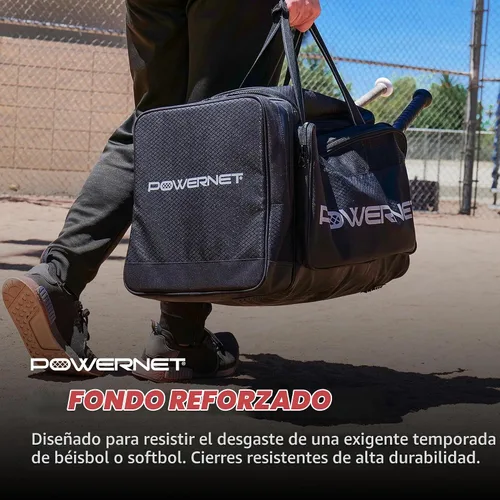 Vista 7 de PowerNet Pro Duffle Bag, Softball Baseball Bag, Baseball Gear Bag, Baseball Bat Bag with Internal Bat Sleeves, Baseball Bags with Padded Strap &